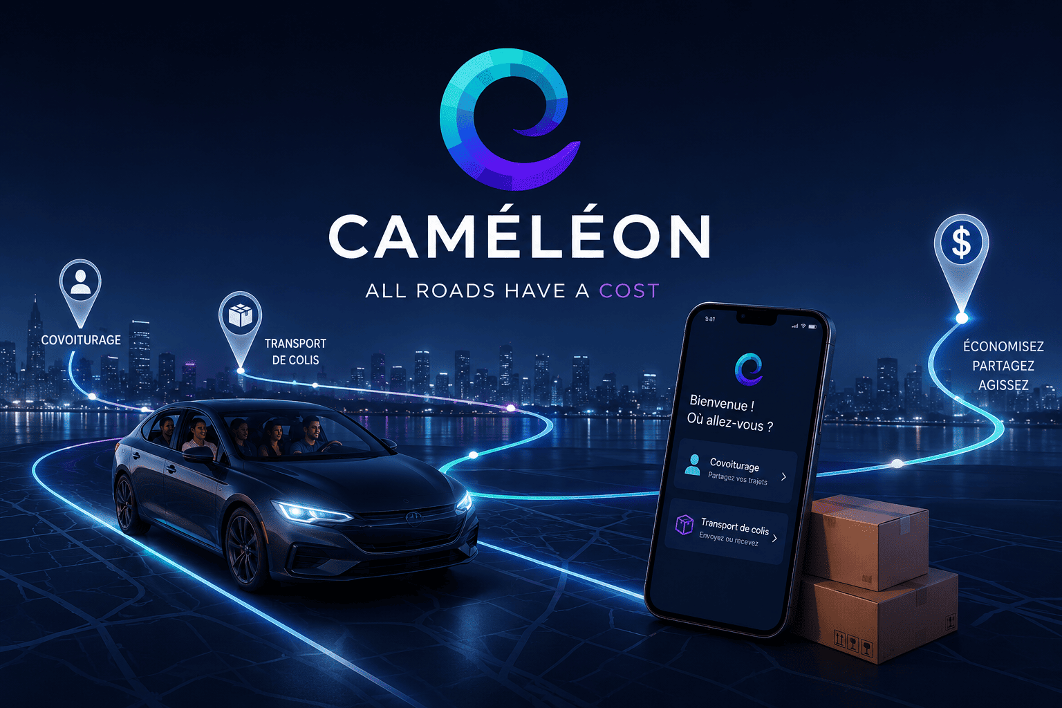 Canada : Caméléon veut combiner covoiturage et transport collaboratif de colis